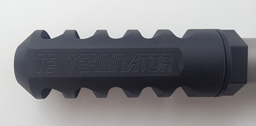 The Black KG Gun Koted TE Terminator muzzle brake & nut